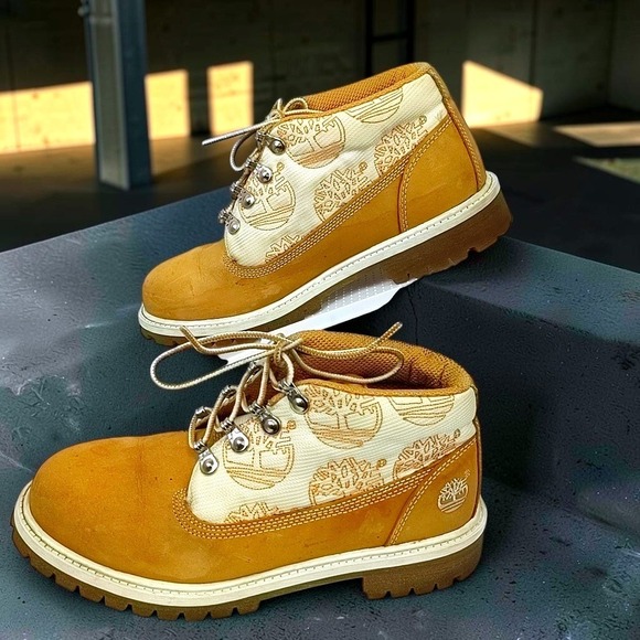 Timberland Shoes - Timberland Waterproof Wheat Logo Print Chukka Boots 22964M Womens 5.5 Youth 5.5